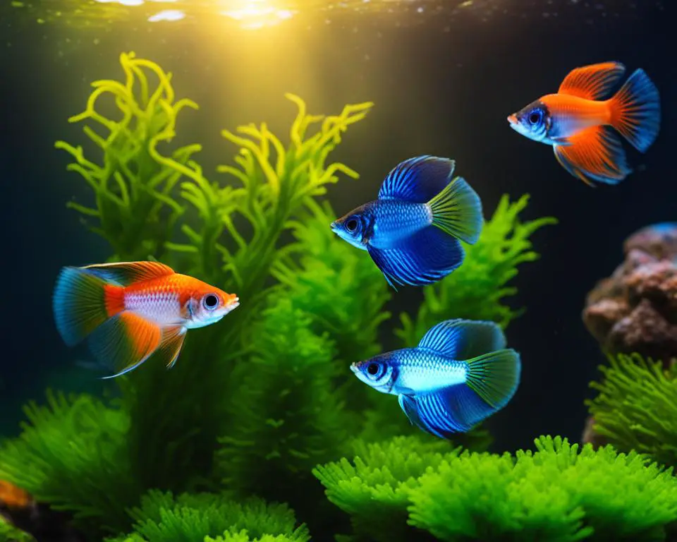 Combining Glofish and guppies