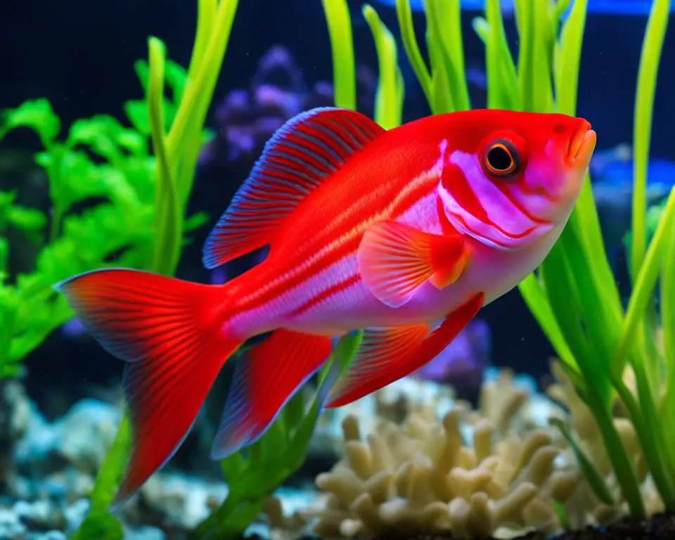 glofish in aquarium chasing behavior